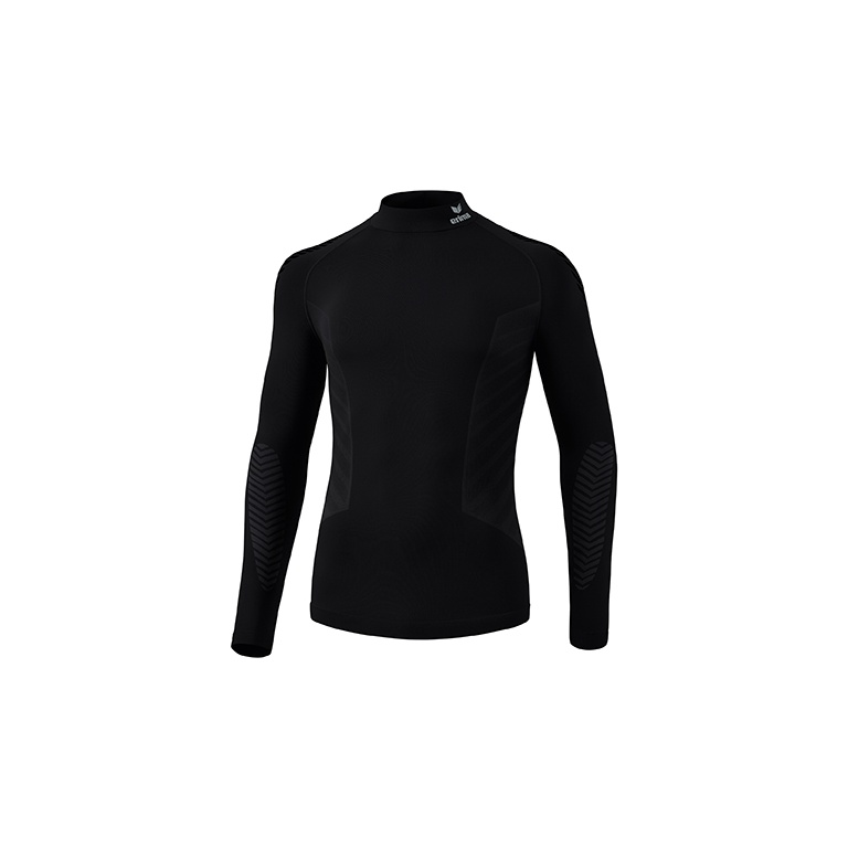 Erima Funktionsunterwäsche Langarmshirt Athletic mit Kragen (nahtlos) schwarz Herren